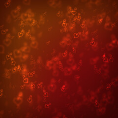 Romantic Bokeh Hearts Background – Soft Glowing Love Texture in Red, Love-Themed Bokeh Background, Valentine’s Day Love Texture