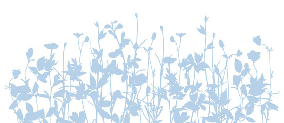 Spring floral banner in pastel tender colors. Clip art, basis element for design on white background