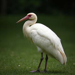 Obraz premium white stork in the grass