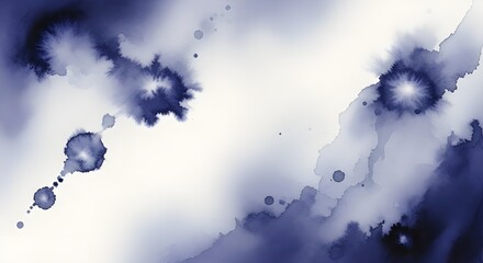 Abstract blue ink dispersion resembling a cosmic nebula, blending soft gradients with organic diffusion textures