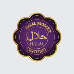 Halal food labels vector illustration