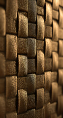 A close-up of the woven pattern on top with a season