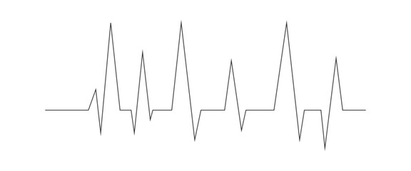 Digital ecg heart beat line icon symbol heart beat abstract vector png..