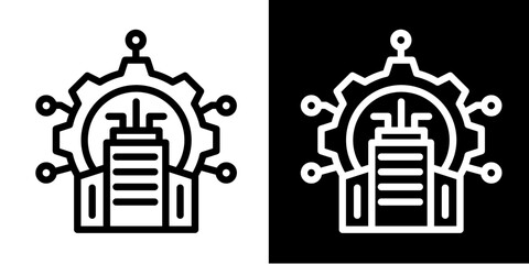 Fototapeta premium Digital Transformation Icon Set White Style Collection 