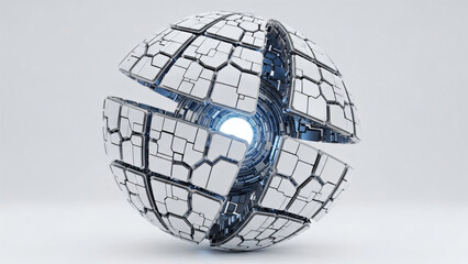 Abstract Spherical Object with Internal Light Source