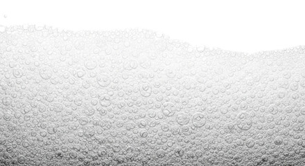 Fototapeta premium Closeup of many small bubbles in water, creating a textured surface with a transparent background