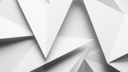 Abstract geometric white paper shapes background