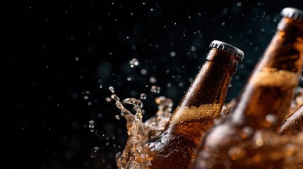 An exhilarating splash of soft drinks captures the refreshing essence of beverages, emphasizing motion and the enjoyment of moments shared with friends.