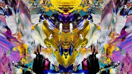 Abstract art background . Hand painting artwork on canvas .