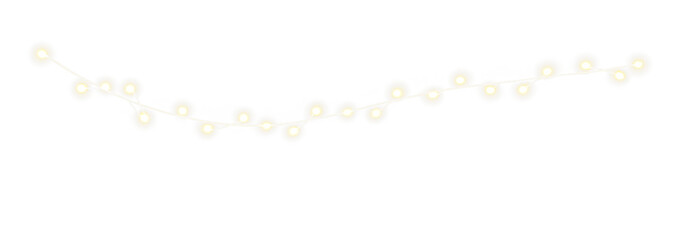 PNG Christmas lights overlay with festive glow on transparent background