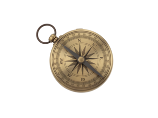 Gold compass png