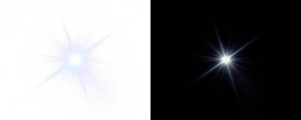PNG Blue Light Burst with Transparent Overlay, Neon Effect on transparent background