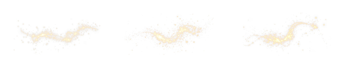 PNG Sparkle Overlay with Golden Swirl Effect on transparent background