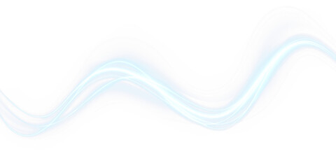 Blue Light Wave PNG with Transparent Background
