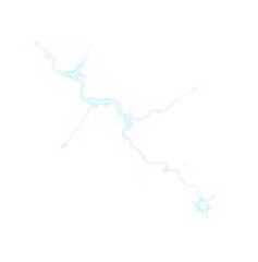 PNG Blue Lightning Overlay on Transparent Background