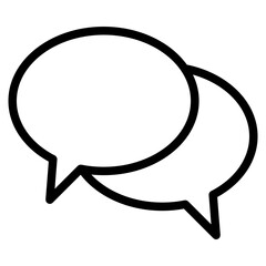 Chat Message Bubbles Vector Icon. Communication icons. Talk bubble, dialog. Web icon. Online communication. Conversation, SMS, Notification, Group Chat. Chatting icons in different styles