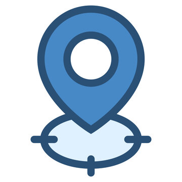 pin location with target icon