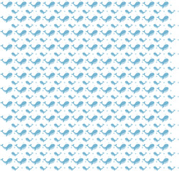Cute Whale Pattern – Seamless Ocean Illustration, Summer, Baby Shower Pattern