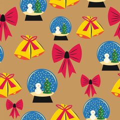 Christmas Seamless Pattern with Icon
