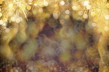 New year eve and Christmas holiday golden background