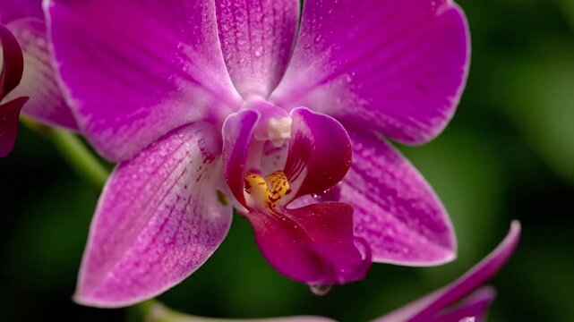 Delicate Petal Textures and Patterns: Capturing the intricate, velvety, or waxy surface details of orchid petals, highlighting natural artistic designs.