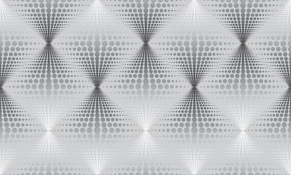 Geometric gradient pattern. Dot texture. Diagonal dotted rhombus seamless ornamental background