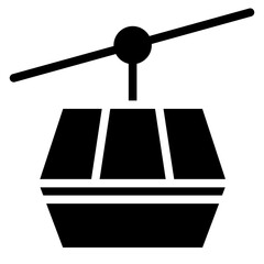 aerial tramway icon simple illustration logo art, cable car icon
