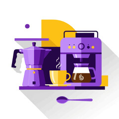 Vintage Coffee Pot Illustration