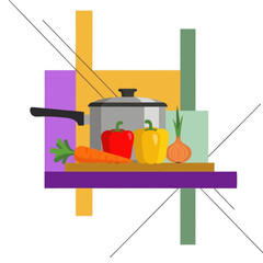 Cooking Prep Illustration