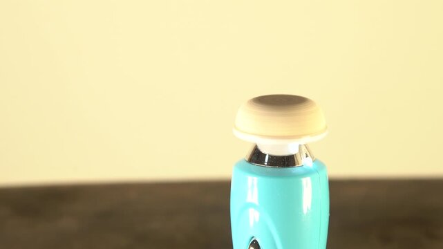 Pumice stone attachment rotates on a grinder video with sound