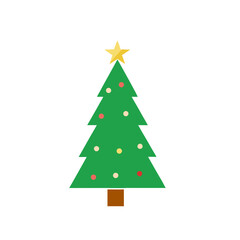 Minimal Christmas Tree on white background flat style modern geometric 