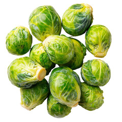 Fresh brussels sprouts clustered