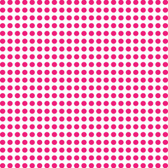  red and white polka dot pattern. Background with points, dots, circles. Futuristic panel. Abstract monochrome backdrop. Vector illustration
