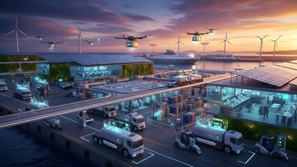 Time lapse of urban night traffic speed and light trails on a city street or highway