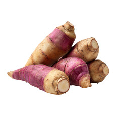 Cluster of purple-and-white root vegetables