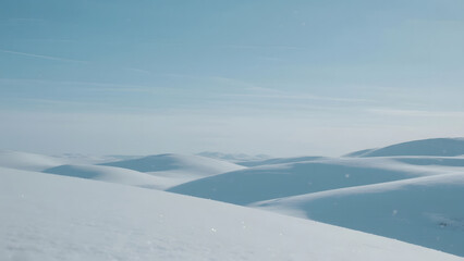 Wintry Landscape, Snowy Hills, Serene Nature, Winter Scene, Cold Weather, Snow Covered, Mountain Range, Frosty Environment, Calm Atmosphere