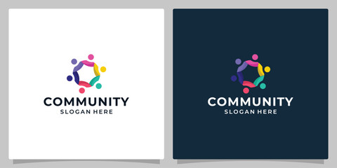 Vibrant community logo with six colorful abstract people figures forming a circle of unity.