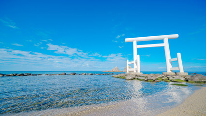 糸島の桜井二見ヶ浦の夫婦岩