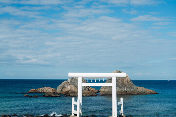 糸島の桜井二見ヶ浦の夫婦岩