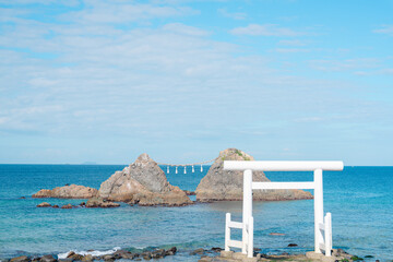 糸島の桜井二見ヶ浦の夫婦岩