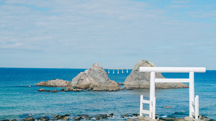 糸島の桜井二見ヶ浦の夫婦岩