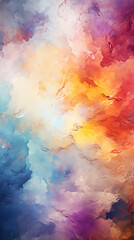 Fototapeta premium Abstract watercolor art hand paint on white background