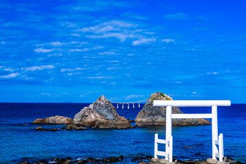 糸島の桜井二見ヶ浦の夫婦岩