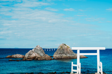 糸島の桜井二見ヶ浦の夫婦岩