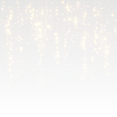 Festive Gold Garland PNG with Transparent Background
