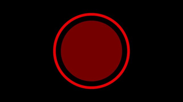 camera REC sign video on transparent background, green screen, white background, red recording symbol with alpha channel, broadcasting and voice recorder animation.