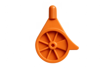 Orange plastic whistle toy for sports and child play