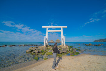 糸島の桜井二見ヶ浦の夫婦岩