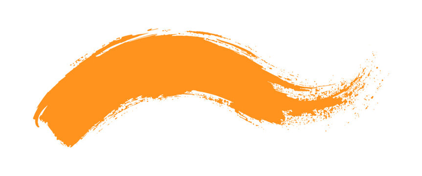 Vector minimal gold paint stroke wave shape Isolated on white background