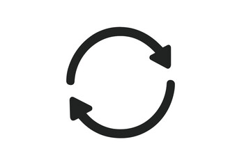 Refresh and reload symbol with circular arrows for continuous cycle